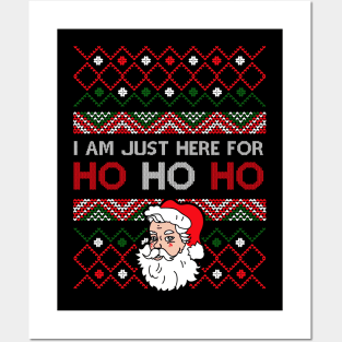 Ugly Christmas Sweater with Santa Posters and Art